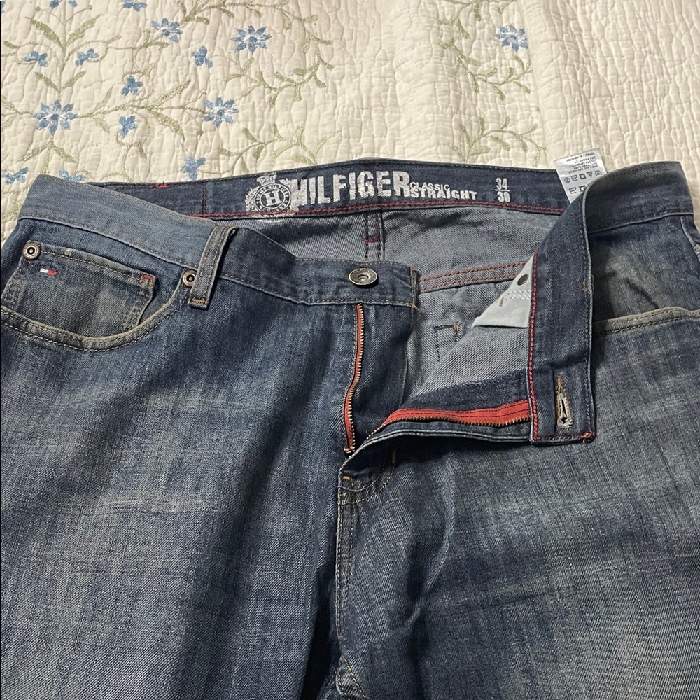 Tommy Hilfiger Men's Dark Blue Straight Jeans